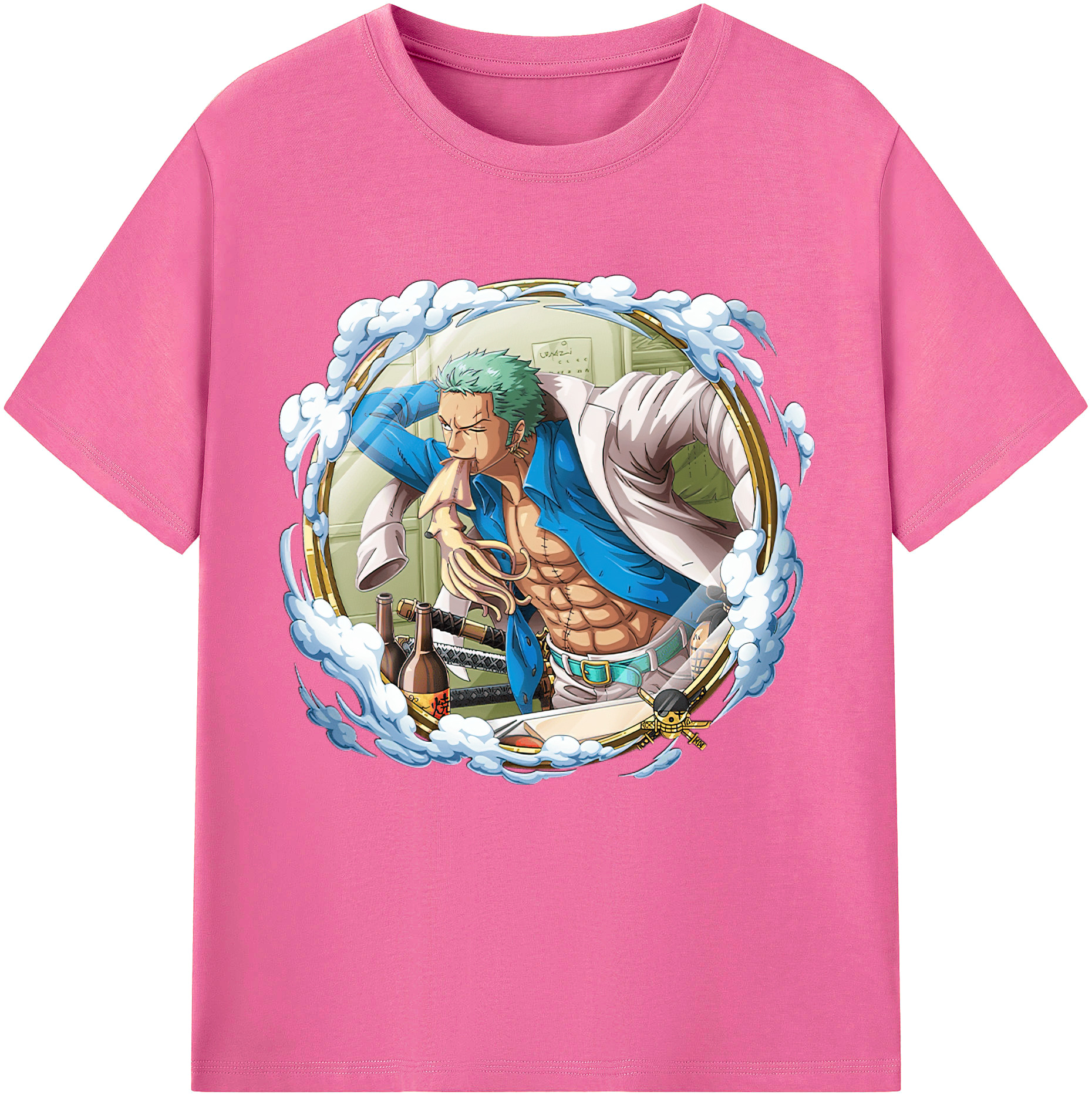 ワンピース ロロノア・ゾロ ONE PIECE Roronoa Zoro レディースカジュアルプリントTシャツ（綿100％）